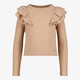 Meisjes shirt met ruches en glitters goud
