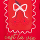 Meisjes sweater met ruches rood