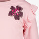 Meisjes shirt met bloemen en ruches lichtroze