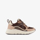 Meisjes dad sneakers bruin beige