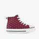 Meisjes hoge sneakers met polkadots roze