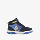 Hoge jongens sneakers met opdruk blauw