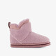Gevoerde dames teddy pantoffels roze