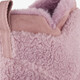 Gevoerde dames teddy pantoffels roze