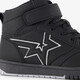 Hoge jongens sneakers met ster zwart