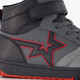 Hoge jongens sneakers met ster zwart grijs