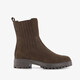 Suède dames Chelsea boots bruin
