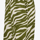 Dames wide leg broek zebraprint groen wit
