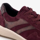 Suede dames sneakers bordeauxrood