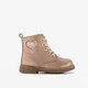 Leren meisjes veterboots met hartje goud