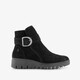 Suede dames boots zwart