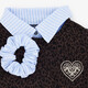 Meisjes sweater met panterprint en scrunchie