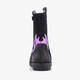 Leren meisjes cowboylaarzen zwart roze