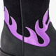 Leren meisjes cowboylaarzen zwart roze