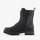 Meisjes biker boots met gespen zwart