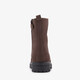 Leren meisjes veterboots donkerbruin