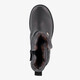Leren meisjes biker boots met studs zwart