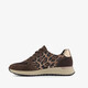 Dames sneakers met panterprint details bruin