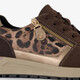 Dames sneakers met panterprint details bruin
