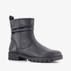 Leren dames boots donkerblauw