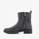 Leren dames boots donkerblauw