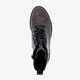 Leren croco dames veterboots bruin
