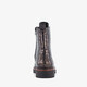 Leren croco dames veterboots bruin