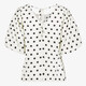 Dames top met polkadots wit