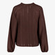 Dames blouse met V-hals bruin