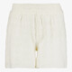 Dames short met broderie ecru