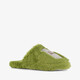 Fluffy dames instap pantoffels matcha groen