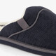 Gevoerde heren instap pantoffels donkerblauw