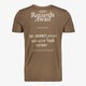 Heren T-shirt met backprint bruin