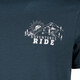 Heren T-shirt met backprint blauw
