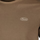 Heren T-shirt met backprint bruin