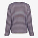 Gestreept dames shirt met lange mouwen blauw