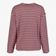 Gestreept dames shirt met lange mouwen roze