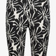 Dames flared broek met bloemenprint zwart