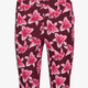 Dames flared broek met bloemenprint roze