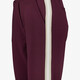 Dames broek met biezen bordeaux wit