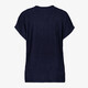 Dames plissé top donkerblauw