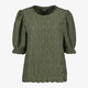 Dames top met pofmouwen groen