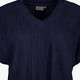 Dames plissé top donkerblauw