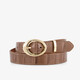 Dames riem met krokodillenprint bruin