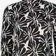 Dames coltrui met bloemenprint zwart wit