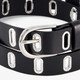 Dames riem zwart zilver