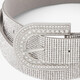 Dames riem met strass steentjes zilver