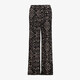 Dames wide leg broek met print zwart beige