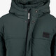 Jongens winterjas met capuchon groen