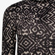 Dames top met print zwart beige